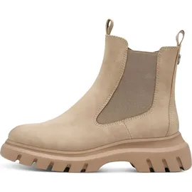 Marco Tozzi Damen Chelsea Boots mit Chunky-Sohle Modern, Braun (Taupe), 40
