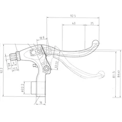 Bremshebel V-Brake Tektro CL 331 TS SCHWARZ No Size