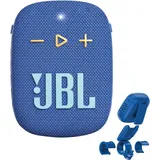 JBL Wind 3S Tragbarer Mini Bluetooth Lautsprecher Wasserdicht mit Clip für Sport, Fahrrad und Roller - Bass Boost - Blau