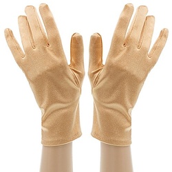 Satin-Handschuhe, gold, 23 cm