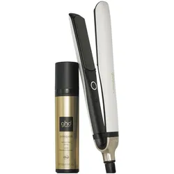 ghd platinum+ Glätteisen weiß & bodyguard Hitzeschutz Pflegebundle
