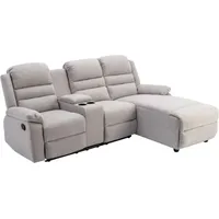 Ecksofa Relaxsofa - Ecke Rechts - Stoff - Beige - macedonia