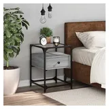 vidaXL Nachttisch Grau Sonoma 40x40x55 cm Holzwerkstoff