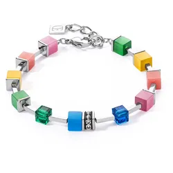 Coeur de Lion 2700/30-1500 Damen-Armband GeoCUBE Iconic Pure Rainbow