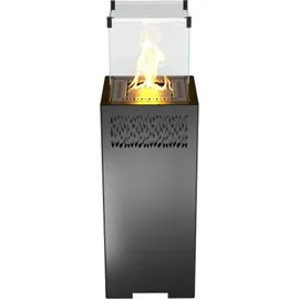 Hitze Gas-Terrassenheizung FUENTE Q V 5,7 kW schwarz Gasheizung Gas-Gartenheizer