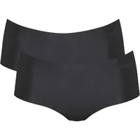 Sloggi Damen Shorts, 2.0 Shorts, Mikrofaser, einfarbig Schwarz S