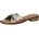 mit Blockabsatz Beige Metallic 37 EU