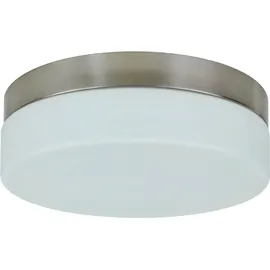Licht-Erlebnisse Deckenlampe 1 x E27 rund Glas Nickel matt