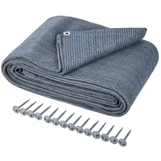 Onvaya ONVAYA® Vorzeltteppich Zeltboden für Camping Markisenteppich Wohnmobil | Zeltteppich | robuster Campingteppich | waschbare Zeltunterlage in Blau/Grau (300 x 400 cm)