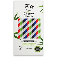 The Cheeky Panda Bambus Bubble Tea Strohhalme Papier Bunte | 100 x Bubble Tea Strohhalme | Stark und Langlebig