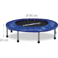 Relaxdays Trampolin 95 cm faltbar schwarz/blau