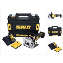 DeWalt DCW 682 D1T Akku Flachdübelfräse 18 V 102 x 20 mm Brushless + 1x Akku 2,0 Ah + Ladegerät + TSTAK