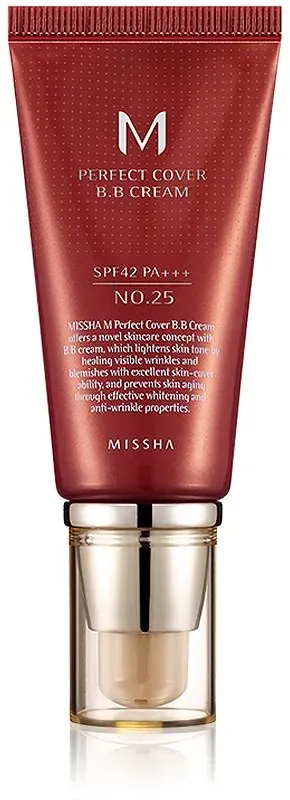 Missha M Perfect Cover BB Cream hoher UV-Schutz Farbton No. 25 Warm Beige SPF42/PA+++ 50 ml