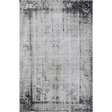 benuta Flachgewebeteppich Frencie Schwarz/Grau 120x180 cm - Vintage Teppich im Used-Look