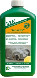 ILKA Sensafix Sanitär Schaumreiniger, Zitrone, Badreiniger auf pflanzlicher Basis schäumt mit Zitronenduft, 1 Liter - Flasche