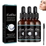 Lash Elixir Rapid Growth Strengthening Eyelash Serum, Bio-Rizinusöl Wimpernserum, Intensive Lash Volumizing Serum, Wimpernserum zu wachsen Wimpern, stärken und nähren (3pcs)