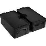 rhino basemate Rhino - Sandsack Beschwerung Abnehmbares - Schirmfußgewicht, 45,7 cm ~ Passt zu jedem Offset-, Ausleger- & Terrassenschirmständer ~ Einfaches Aufstellen (Schwarz)