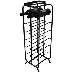 HSM Collection Stehendes Weinregal aus Metall, 25x25x90 cm. 12 Flaschen
