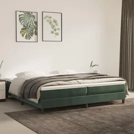 vidaXL Boxspringbettgestell 200 x 200 cm Dunkelgrün