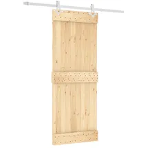 vidaXL Schiebetür rechts 80 x 210 cm Braun/Weiß