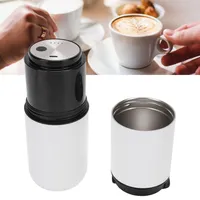Elektrische Kaffeemaschine Mit Mahlwerk, 350 Ml – Tragbare, Kabellose, Halbautomatische Kaffeemaschine Mit Akku Für Camping Und Büro, Weiß