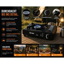 qivee Gaskocher Campingkocher Qivee