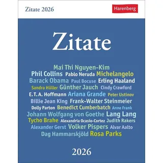 Harenberg Zitate Tagesabreißkalender 2026