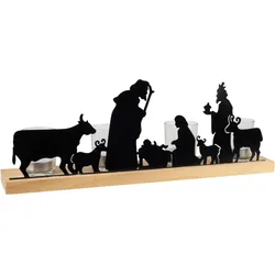 ERZGEBIRGE Teelichthalter Christi Geburt für 4 Teelichter