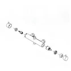 HSK RS 200 Ersatz-Einhebelmischer, Ersatzteile, chrom