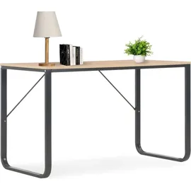 vidaXL Computertisch Schwarz und Eiche 120x60x73 cm