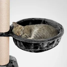 Happy Pet HAPPYPET Katzenhängematte für Kratzbaum Ø40 cm – XL Katzenmulde Ersatzteil – Stabile Liegemulde mit Metallrahmen – Katzenbett Kratzbaum – belastbar bis 15 kg, Anthrazit