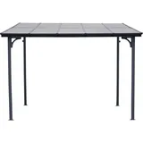 habitat garten Anbaupergola 3 x 3 m Dunkelgrau