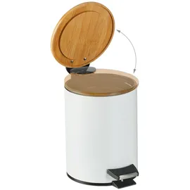 Relaxdays Mülleimer Bad 3 l Weiß