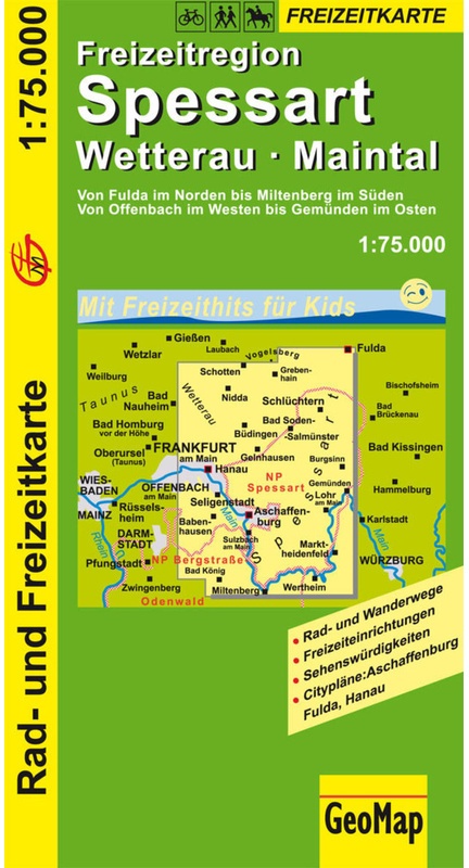 Spessart, Wetterau, Maintal Rad- Und Freizeitkarte - GeoMap, Karte (im Sinne von Landkarte)