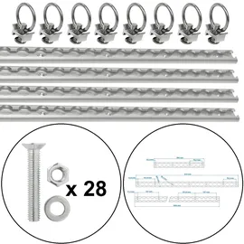 Preiswert & Gut Verzurrschiene 60 cm für Anhänger und LKW 4 Stück
