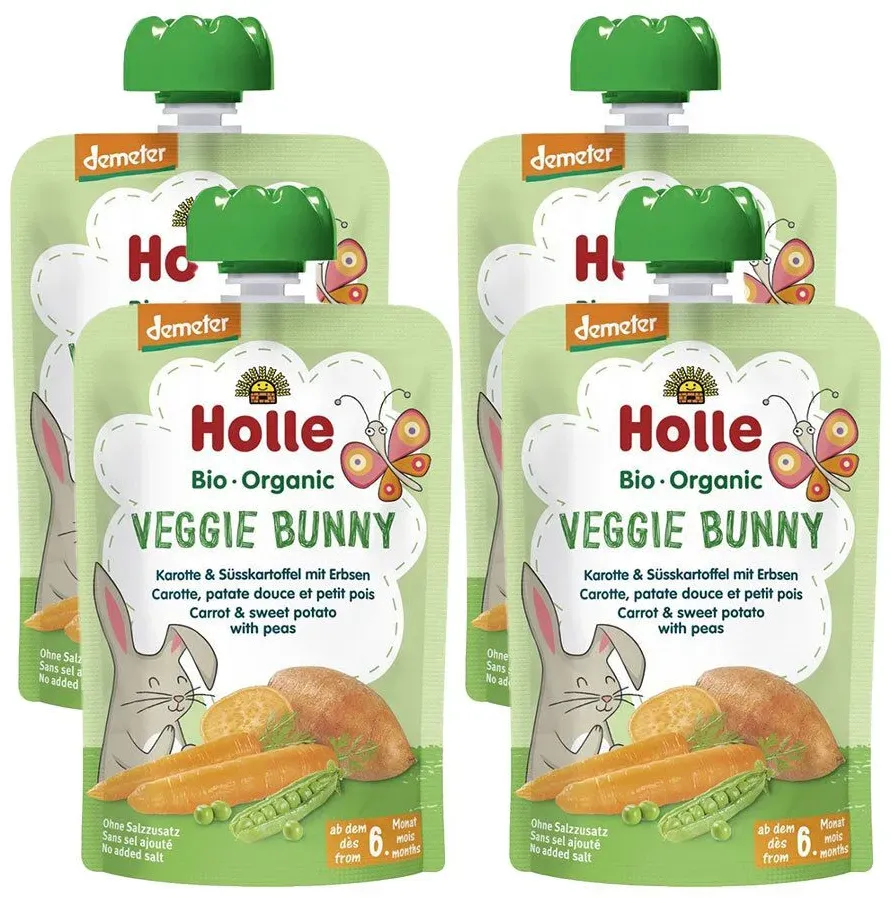 Holle Veggie Bunny Karotte-Süßkartoffel-Erbsen