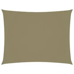 vidaXL Sonnensegel Oxford-Gewebe Rechteckig : Farbe - Beige, Größe - 5x7 m