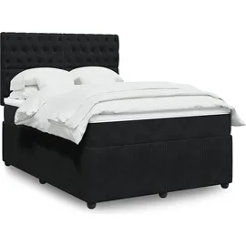 vidaXL Boxspringbett 140 x 200 cm Schwarz