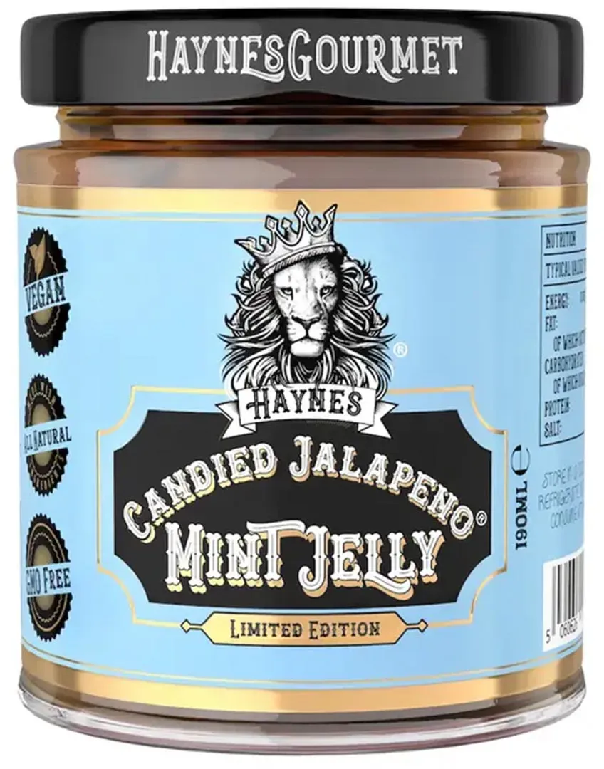 Haynes Gourmet Candied Jalapenos Mint Jelly – Süß & Würzig, 190g Gaumenfreude