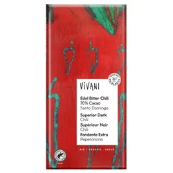 Vivani Edel Bitter Chili 70% Cacao bio