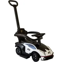 Lemodo Rutschauto weiß, Kinderfahrzeug mit Sicherheitsbügel, Rutscherauto mit Schiebestange