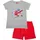 UNITED LABELS Miraculous Schlafanzug für Mädchen - Ladybug Kinder Pyjama Set Oberteil Hose Grau/Rot (DE/NL/SE/PL, Numerisch, 122, 128, Regular, Grau/Rot) - 122-128