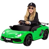 Actionbikes Motors Kinder-Elektroauto Lamborghini Aventador, Einsitzer, lizenziert, Flügeltüren, 70 Watt, Fernbedienung (Grün)