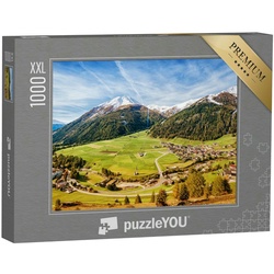 puzzleYOU Puzzle Puzzle 1000 Teile XXL „Tal in Österreich, Kals am Großglockner“, 1000 Puzzleteile, puzzleYOU-Kollektionen Österreich