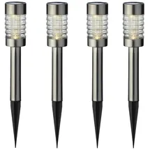 MARELIDA Solarleuchte silber 29 cm 4er Set
