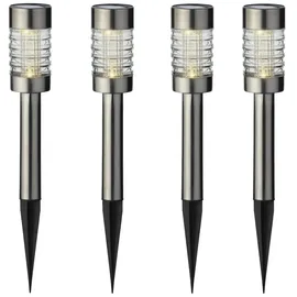 MARELIDA Solarleuchte silber 29 cm 4er Set