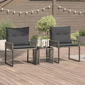 vidaXL Gartenmöbel Set 7-tlg. Grau/Dunkelgrau