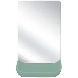 KLEINE WOLKE Kosmetikspiegel KLEINE WOLKE "Tray Mirror", grün (maledivia), B:12cm H:17,3cm T:11cm, Glas, Polyresin (Kunststein), Spiegel, mit Schmuckschale