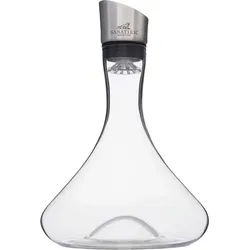 Dekanter, transparent, 1800ml, Edelstahl, bleifreies Kristallglas, SABATIER INTERNATIONAL, Karaffen, Inklusive Edelstahl Reinigungsperlen, 1,8 Liter
