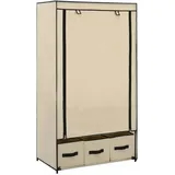 vidaXL Kleiderschrank Creme 87 x 49 x 159 cm Stoff